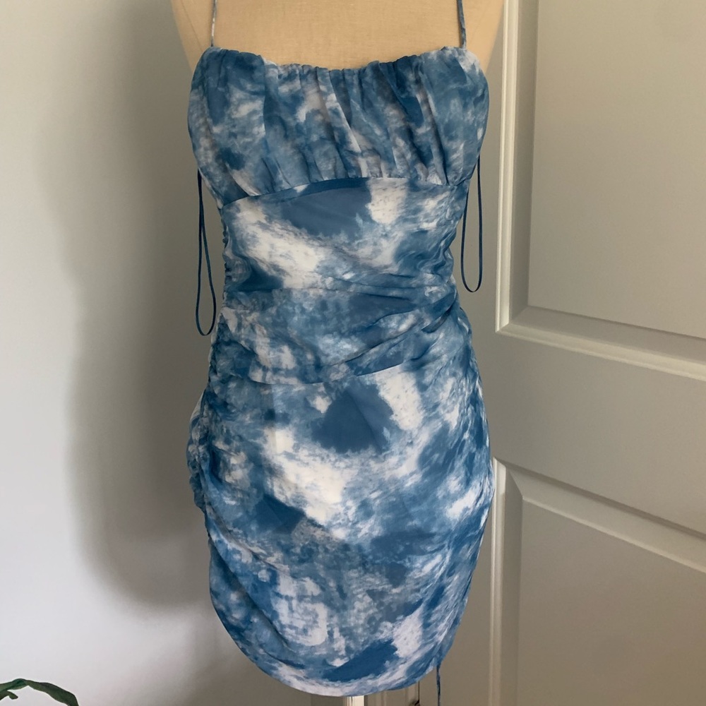 Blue Tye Dye Dress